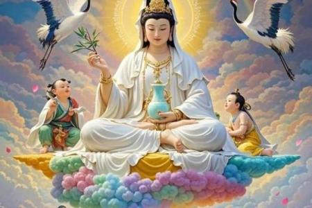 观音菩萨坐什么花