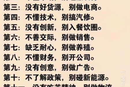 经商八字