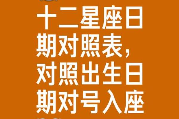 12星座出生日期表