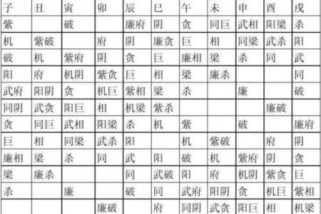 紫微斗数之主星喻人心性，事态强度次级表