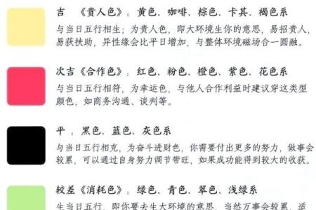 每日宜忌穿衣颜色  黄历查询穿什么颜色衣服