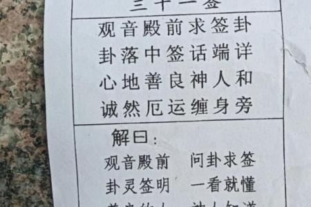 普贤菩萨灵签19签