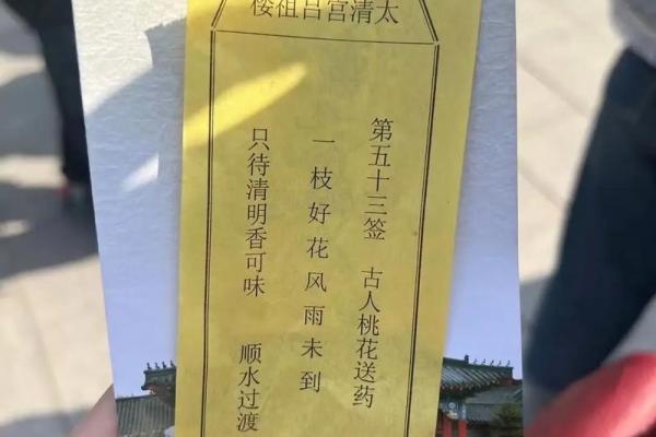 吕祖灵签第五十三签 古人桃花送药