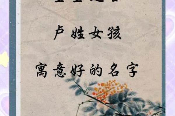 卢姓女孩名字大全-卢姓女孩起名字大全-卢姓名字大全姓名
