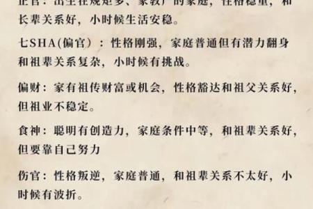 四柱八字看儿女