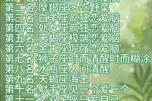 12星座谁在爱情里比较傻？