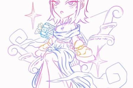 十二星座少女简笔画-射手座女生的简笔画过程