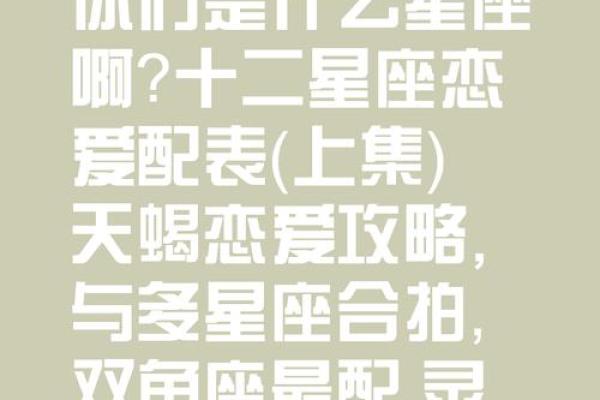 十二星座的最佳配对表 12星座配对表 十二星座的最佳配对表 12星座配对表