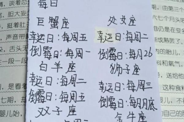 十二星座的倒霉颜色