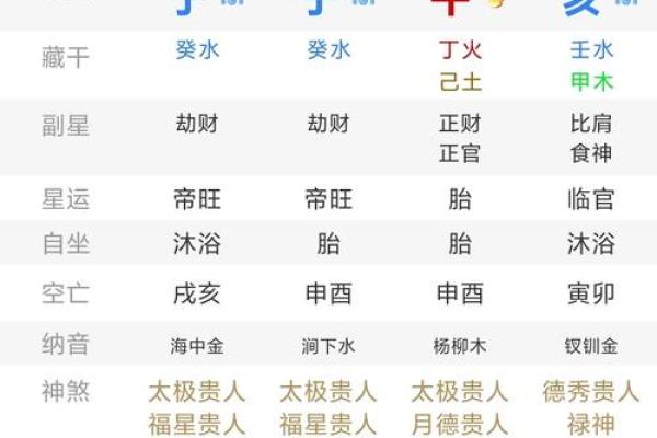 童子命在线排盘速查 根据生辰八字 得出查询结果