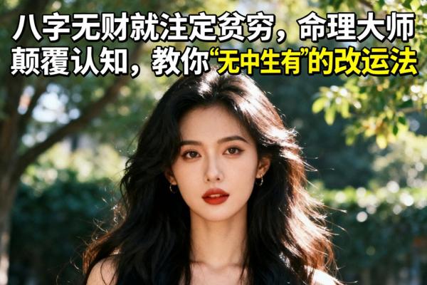 八字无财，如何改变命运？