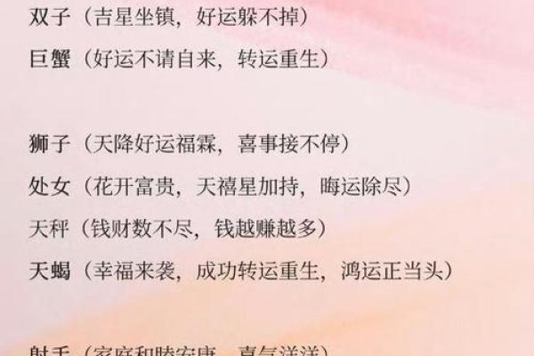 春节前星座运势